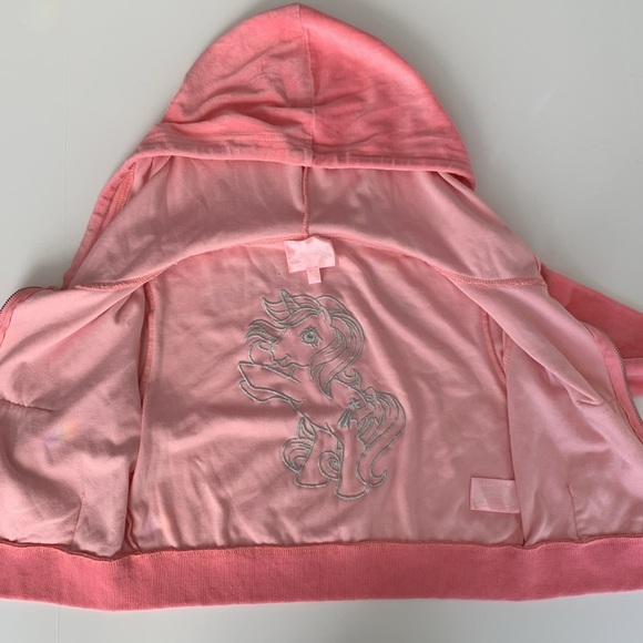 DOLLS KILL ‘MY LITTLE PONY’ PINK CROPPED ZIP UP HOODIE•JR’s Medium - Picture 10 of 12